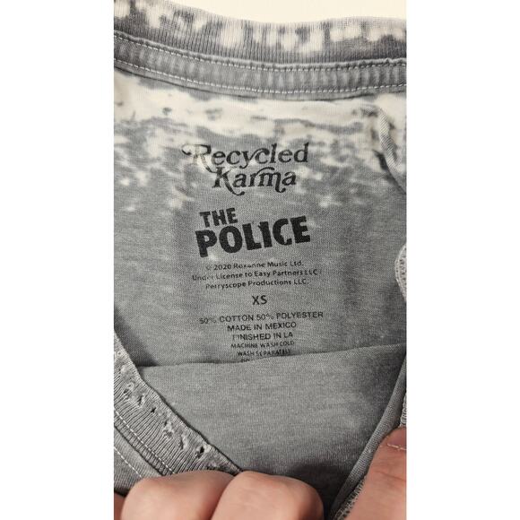 Recycled Karma Police Tour T SZ XS NWOT grunge thrasher rock & roll 90s 80s top - Picture 6 of 7